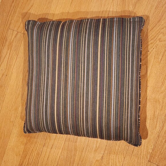 Bassett Single Colorful Striped Couch/Chair Accent Pillow - Picture 3 of 9